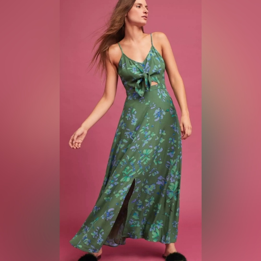 Tracy Reese Green and Blue Floral Dress - Picture 2 of 7